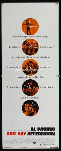 d108 DOG DAY AFTERNOON insert movie poster '75 Al Pacino, Sidney Lumet