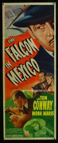 d119 FALCON IN MEXICO insert movie poster '44 Tom Conway, film noir!