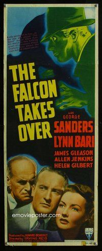 d121 FALCON TAKES OVER insert movie poster '42 George Sanders, Bari