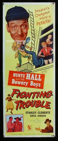 d125 FIGHTING TROUBLE insert movie poster '56 Bowery Boys, Jergens