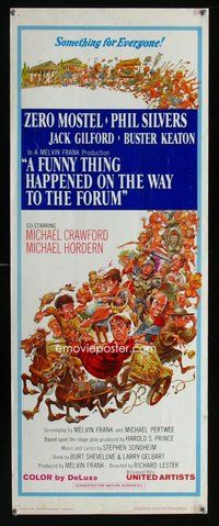 d132 FUNNY THING HAPPENED ON THE WAY TO THE FORUM insert movie poster '66