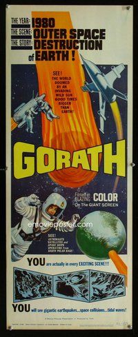 d144 GORATH insert movie poster '64 Ishiro Honda, Toho sci-fi!