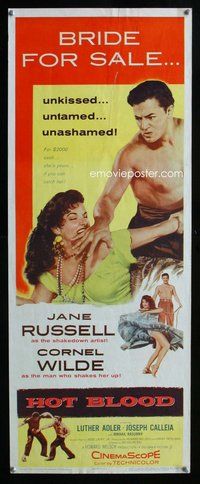 d166 HOT BLOOD insert movie poster '56 Jane Russell, Nicholas Ray