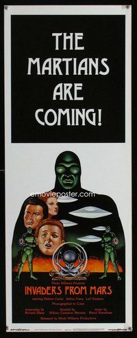 d180 INVADERS FROM MARS insert movie poster R76 classic sci-fi!