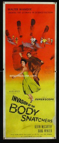 d181 INVASION OF THE BODY SNATCHERS insert movie poster '56 classic!
