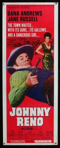 d187 JOHNNY RENO insert movie poster '66 Dana Andrews, Jane Russell