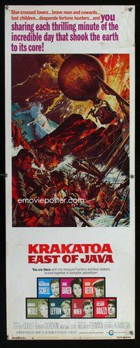 d193 KRAKATOA EAST OF JAVA insert movie poster '69 Maximilian Schell
