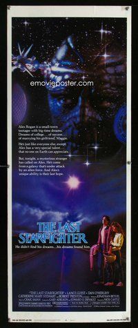 d196 LAST STARFIGHTER insert movie poster '84 Lance Guest, sci-fi