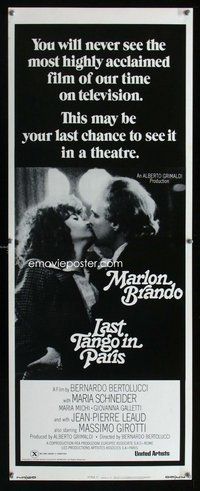 d197 LAST TANGO IN PARIS style C insert movie poster R75 Marlon Brando