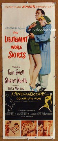 d202 LIEUTENANT WORE SKIRTS insert movie poster '56 Sheree North