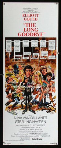 d207 LONG GOODBYE style C insert movie poster '73 Jack Davis artwork!