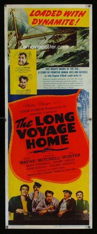 d208 LONG VOYAGE HOME insert movie poster '40 John Wayne, John Ford
