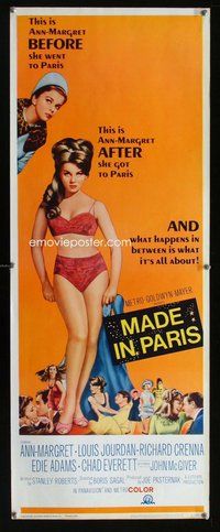 d213 MADE IN PARIS insert movie poster '66 super sexy Ann-Margret!