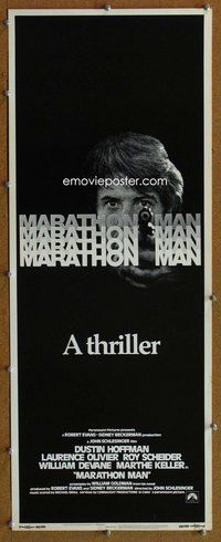 d219 MARATHON MAN insert movie poster '76 Dustin Hoffman, Schlesinger