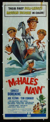 d221 McHALE'S NAVY insert movie poster '64 Ernest Borgnine, Conway
