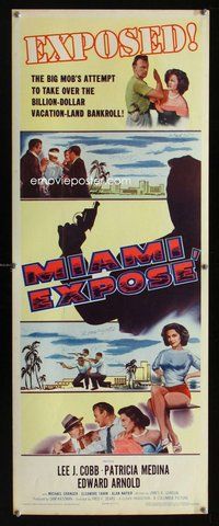 d224 MIAMI EXPOSE insert movie poster '56 Lee J. Cobb, Medina, Florida