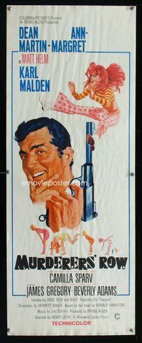d236 MURDERERS' ROW insert movie poster '66 Dean Martin, Ann-Margret