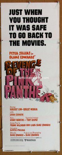 d272 REVENGE OF THE PINK PANTHER insert movie poster '78 Sellers