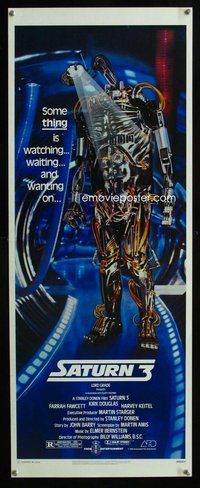d281 SATURN 3 insert movie poster '80 cool full-length robot image!