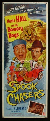 d304 SPOOK CHASERS insert movie poster '57 Huntz Hall, Bowery Boys