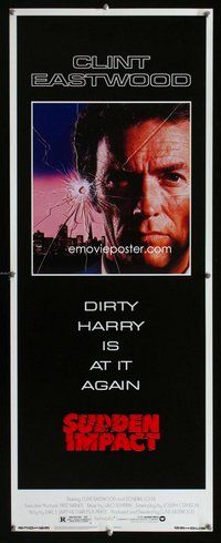 d312 SUDDEN IMPACT insert movie poster '83 Clint Eastwood, Dirty Harry