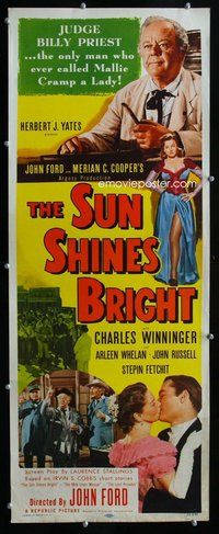 d314 SUN SHINES BRIGHT insert movie poster '53 John Ford, Winninger