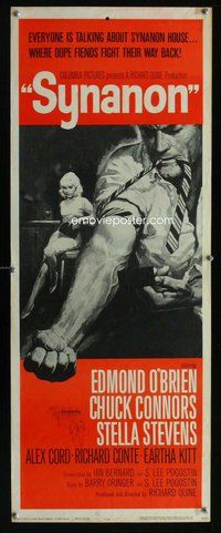 d317 SYNANON insert movie poster '65 Richard Conte, drug addiction!