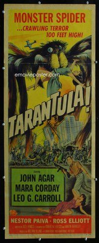 d319 TARANTULA insert movie poster '55 gigantic spider horror!