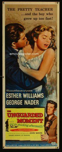 d336 UNGUARDED MOMENT insert movie poster '56 sexy Esther Williams!