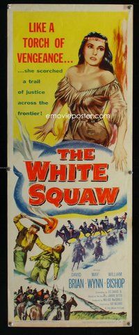 d350 WHITE SQUAW insert movie poster '56 sexy Native American Indian!