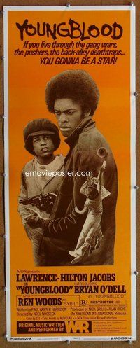 d367 YOUNGBLOOD insert movie poster '78 AIP blaxploitation!