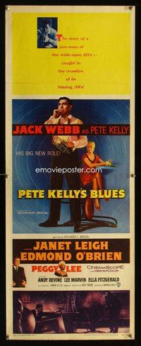 d257 PETE KELLY'S BLUES insert movie poster '55 Jack Webb, Janet Leigh