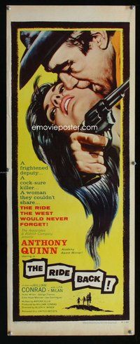 d273 RIDE BACK insert movie poster '57 Anthony Quinn, William Conrad