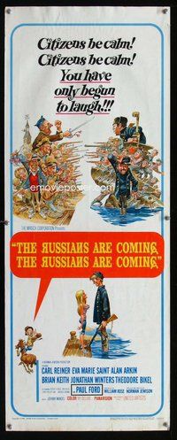 d278 RUSSIANS ARE COMING insert movie poster '66 Jack Davis art!