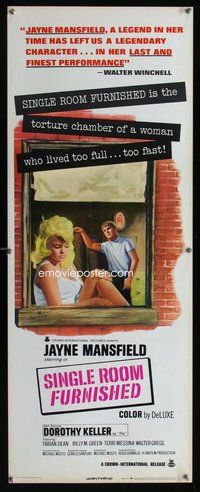d294 SINGLE ROOM FURNISHED insert movie poster '68 Jayne Mansfield