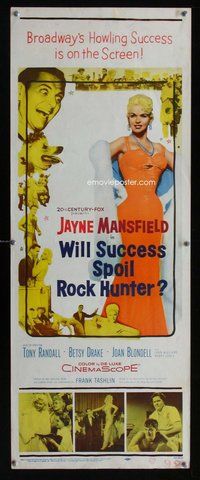 d354 WILL SUCCESS SPOIL ROCK HUNTER insert movie poster '57 Mansfield