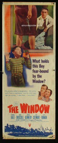 d356 WINDOW insert movie poster R54 film noir, Barbara Hale, Driscoll