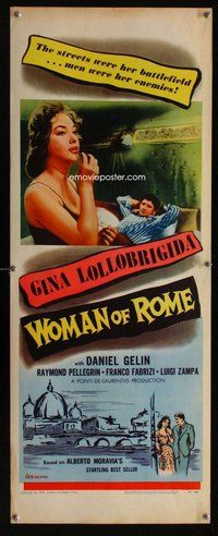 d360 WOMAN OF ROME insert movie poster '56 sexy Gina Lollobrigida!