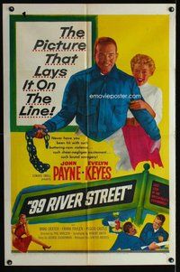 e011 99 RIVER STREET one-sheet movie poster '53 John Payne, Evelyn Keyes