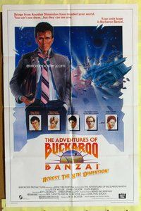 e016 ADVENTURES OF BUCKAROO BANZAI one-sheet movie poster '84 Peter Weller
