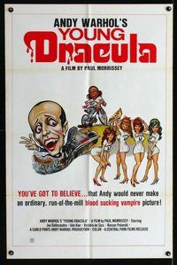e036 ANDY WARHOL'S DRACULA one-sheet movie poster R76 Young Dracula!