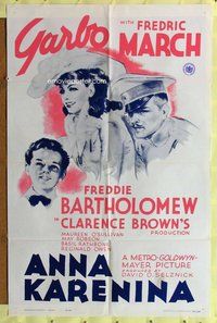 e041 ANNA KARENINA one-sheet movie poster R62 Greta Garbo, Fredric March