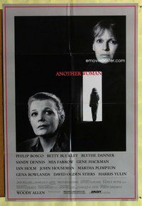 e043 ANOTHER WOMAN one-sheet movie poster '88 Woody Allen, Gena Rowlands