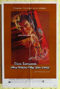 e044 ANY WHICH WAY YOU CAN int'l one-sheet movie poster '80 Clint Eastwood