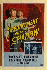 e047 APPOINTMENT WITH A SHADOW one-sheet movie poster '58 George Nader
