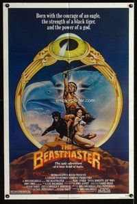 e069 BEASTMASTER one-sheet movie poster '82 Marc Singer, Tanya Roberts