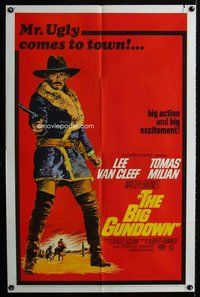 e078 BIG GUNDOWN one-sheet movie poster '66 Lee Van Cleef as Mr. Ugly!