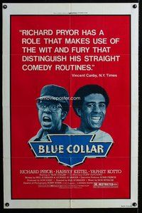 e101 BLUE COLLAR one-sheet movie poster '78 Richard Pryor, Harvey Keitel