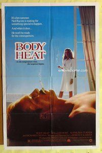 e104 BODY HEAT one-sheet movie poster '81 William Hurt, Kathleen Turner