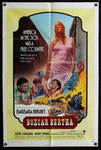 e110 BOXCAR BERTHA one-sheet movie poster '72 Martin Scorsese, Hershey